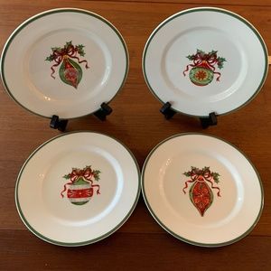 Radko Traditions ornament  8-inch plates, 4 different designs in the set